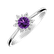 Prsteň s diamantmi a ametystom brazil Glowing Starlet4