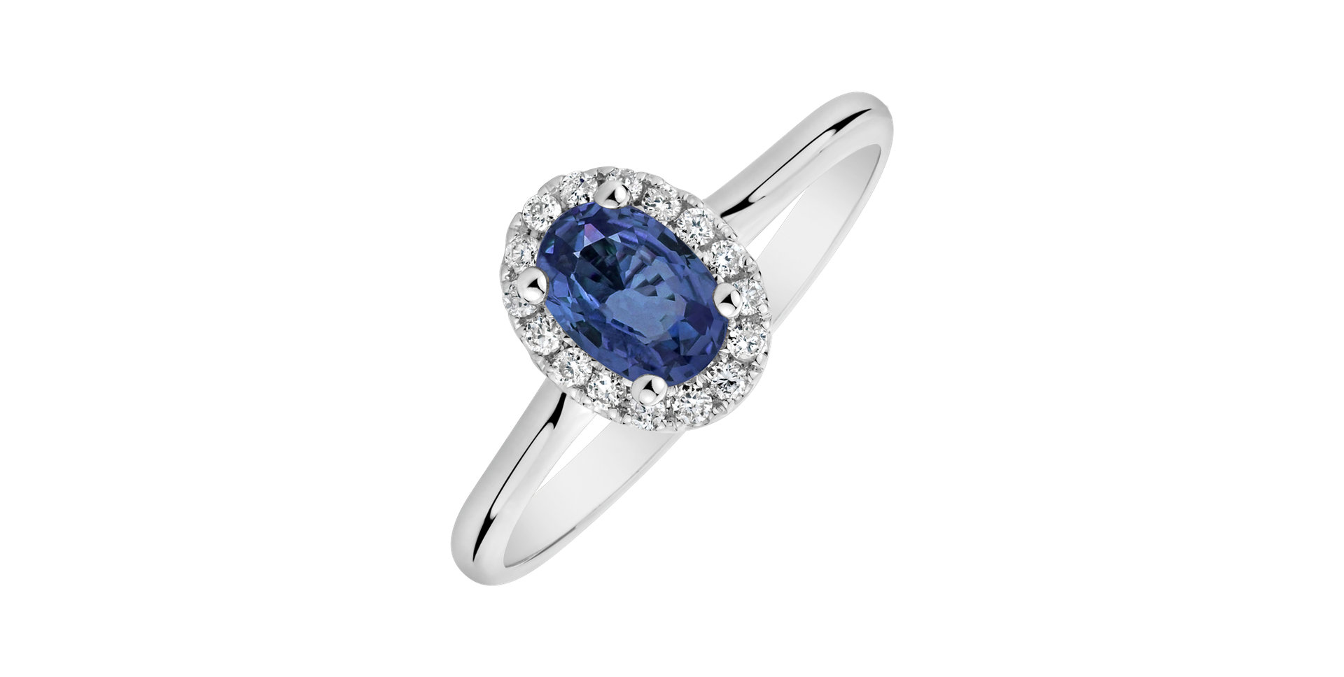 Prsteň s diamantmi a zafírom Princess