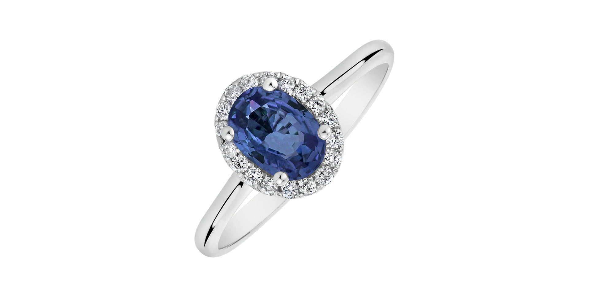 Prsteň s diamantmi a zafírom Princess