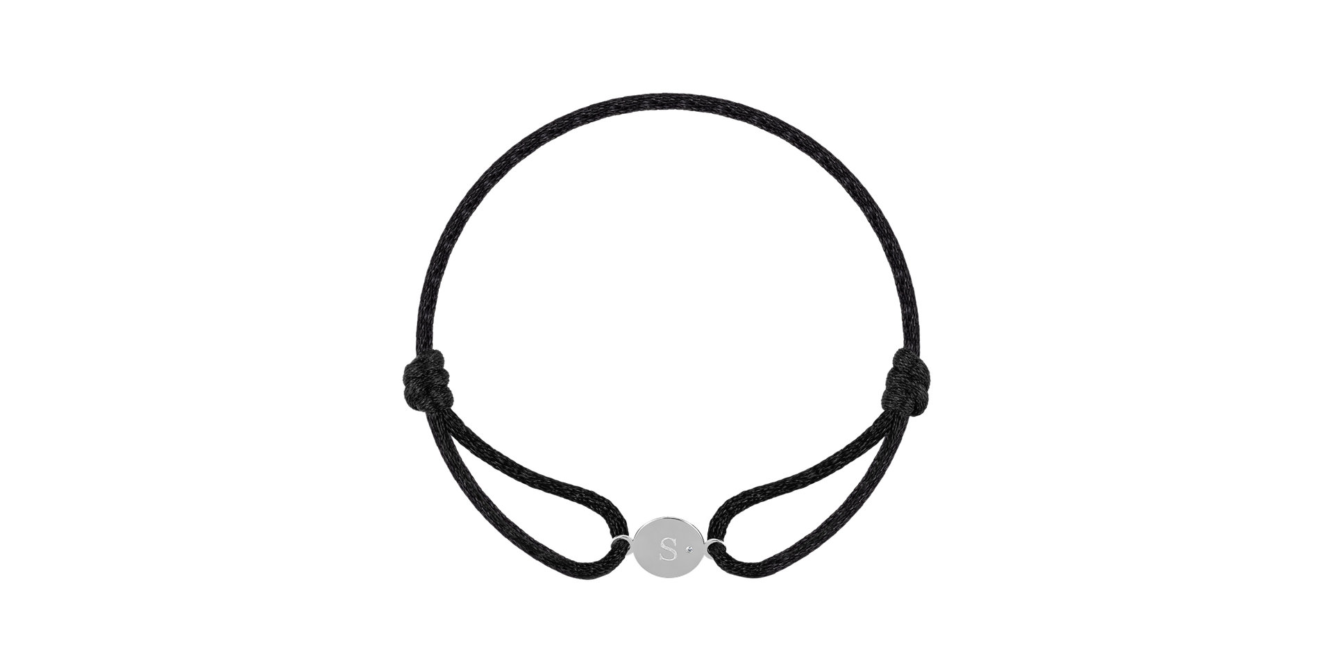 Náramok s diamantom Circle Letter S