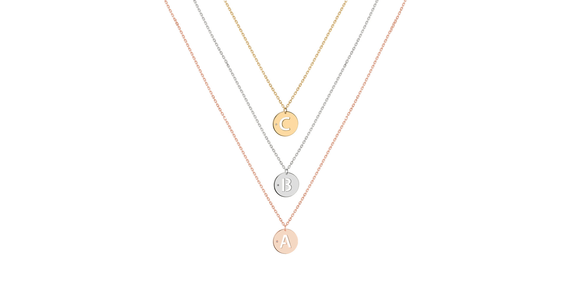 Náhrdelník s diamantom Cut Coins M