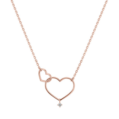Náhrdelník s diamantom Double Love