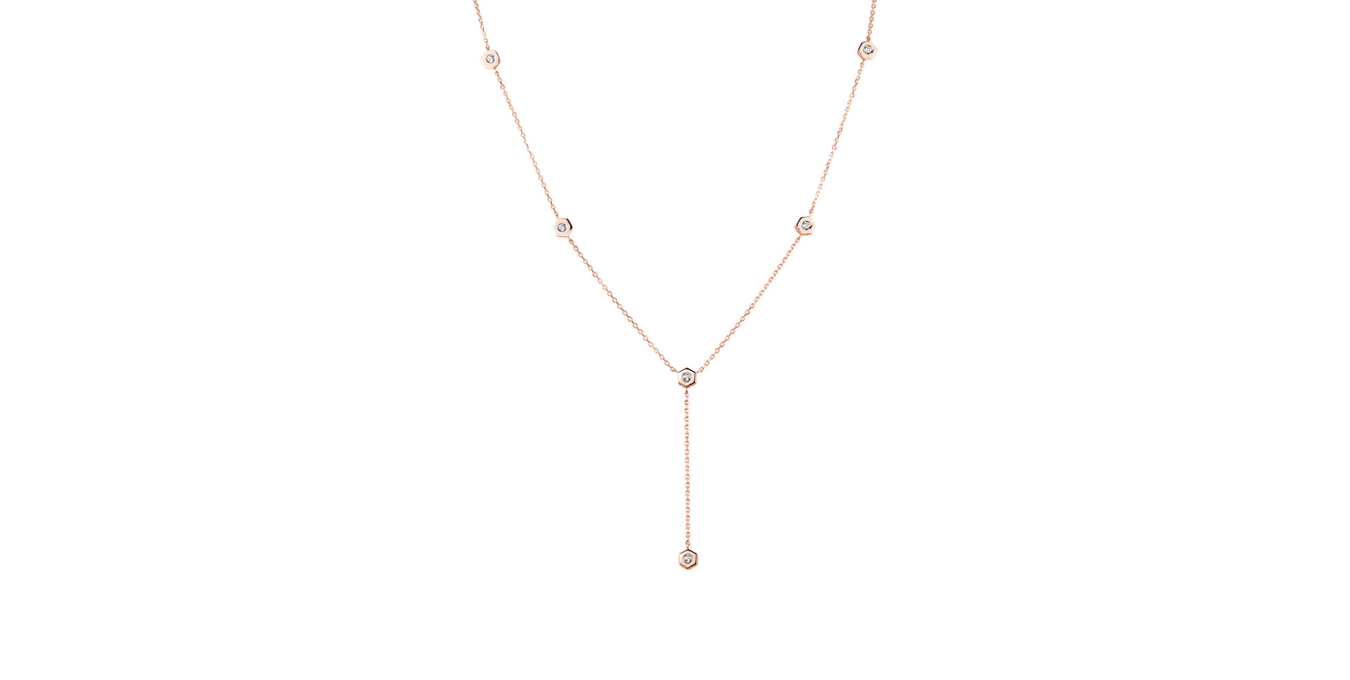 Náhrdelník s diamantmi Six Sides