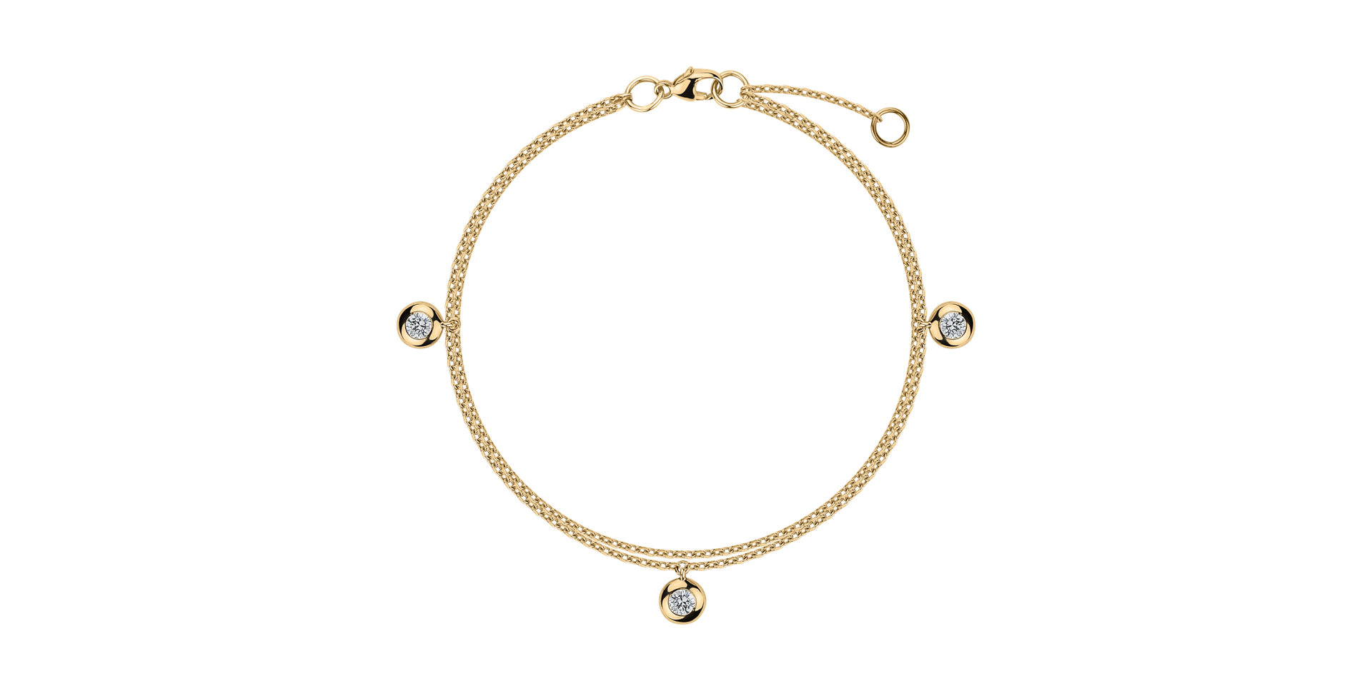 náramok 14kt biele zlato s diamantmi Adorable Dots