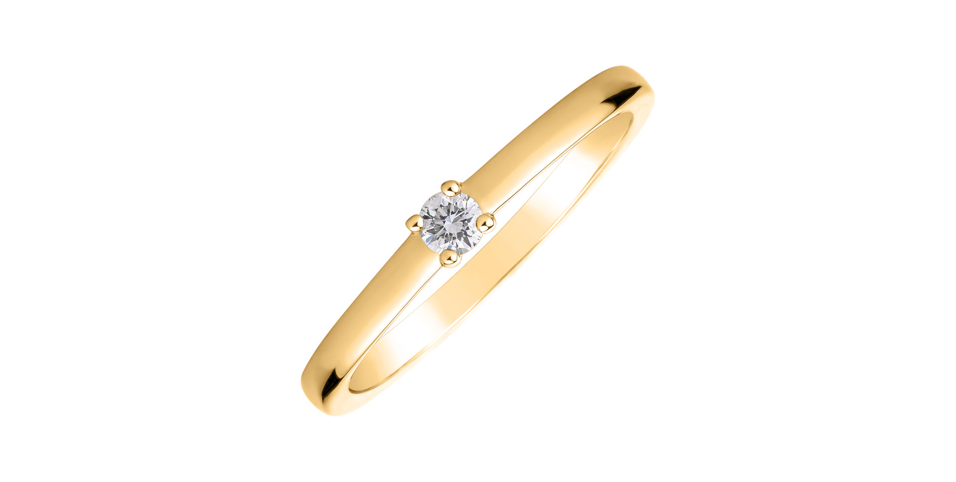 prsteň 14kt biele zlato s diamantom Spark of Love