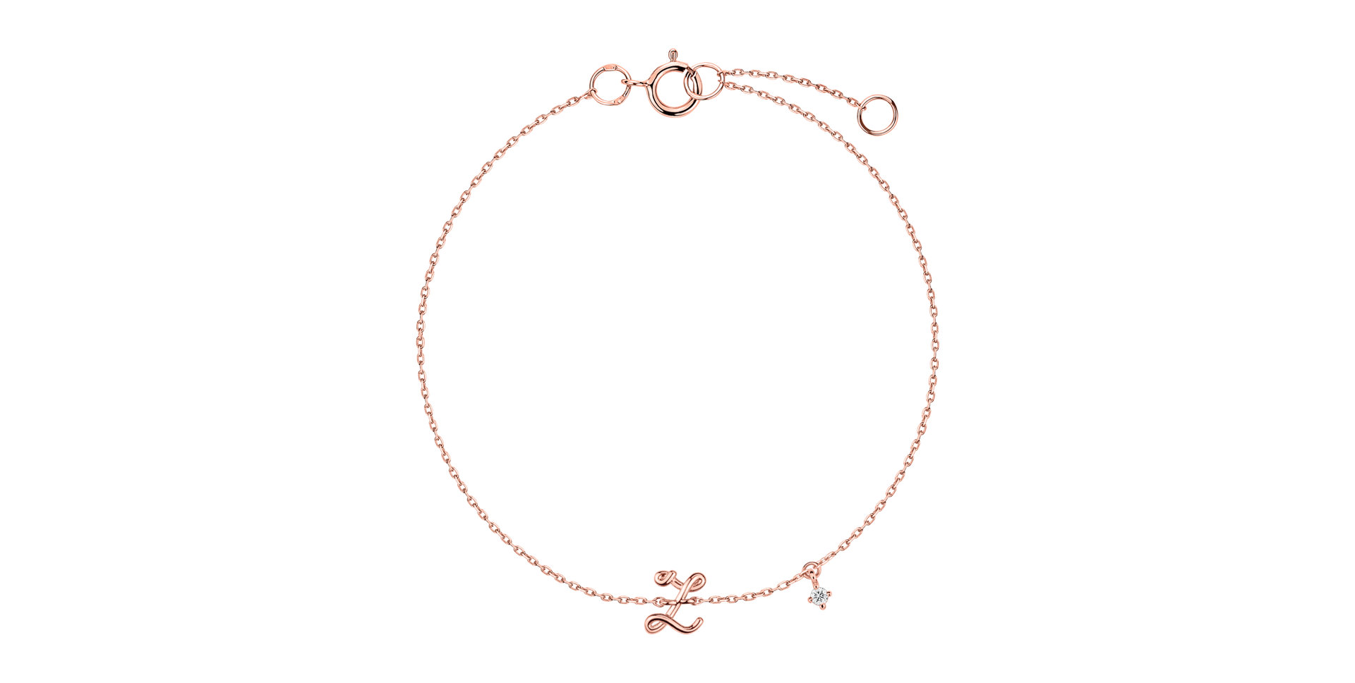 Náramok s diamantom Curly Letter Z