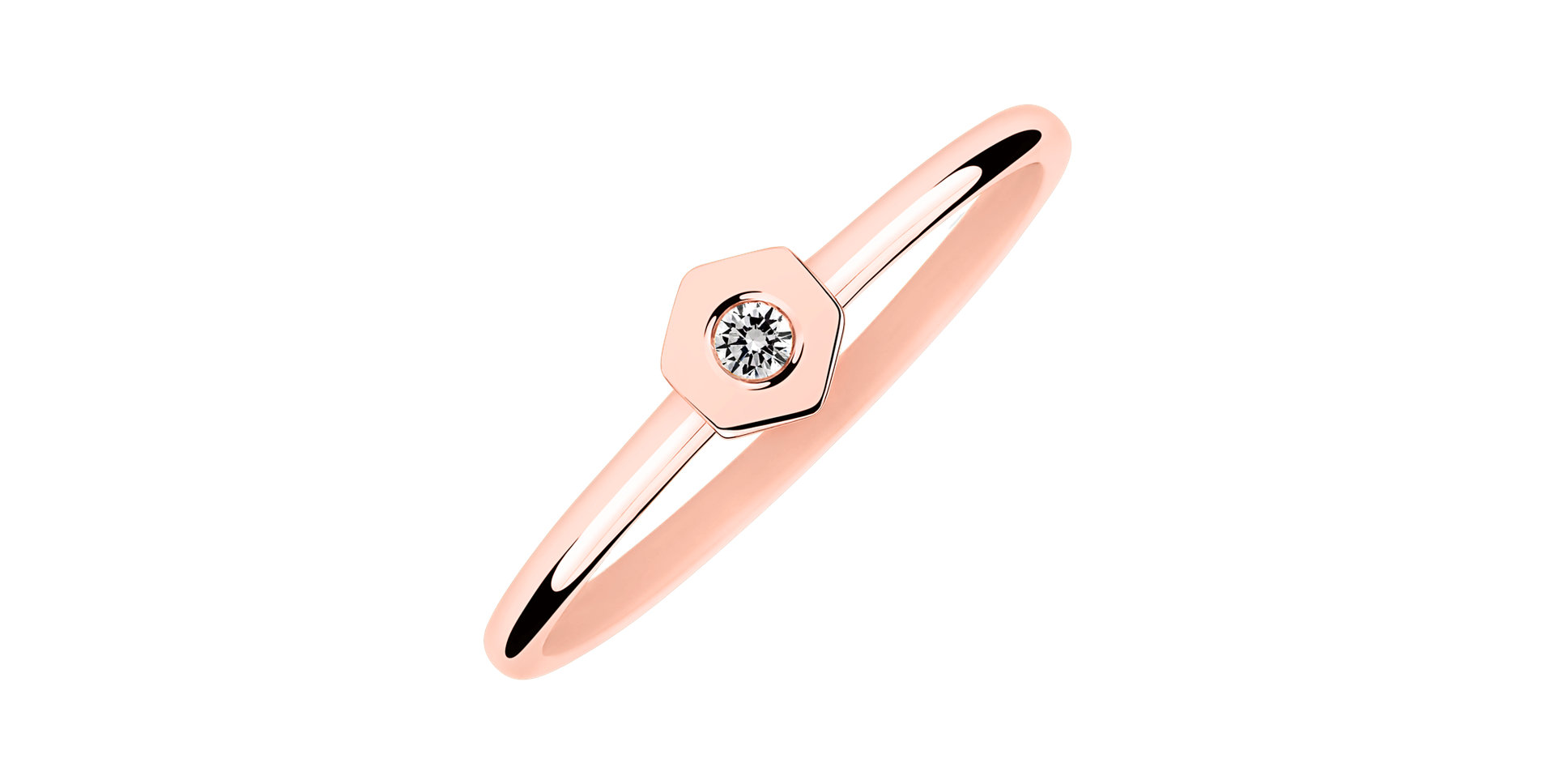 Prsteň s diamantom HexaGlam