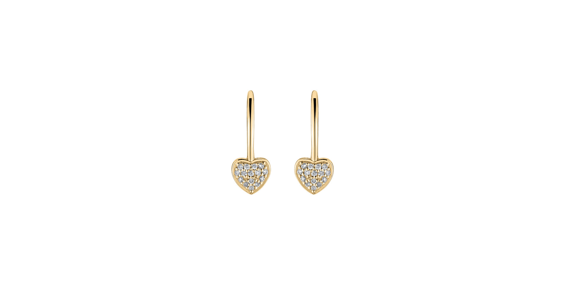 Náušnice s diamantmi Sparkle Heart
