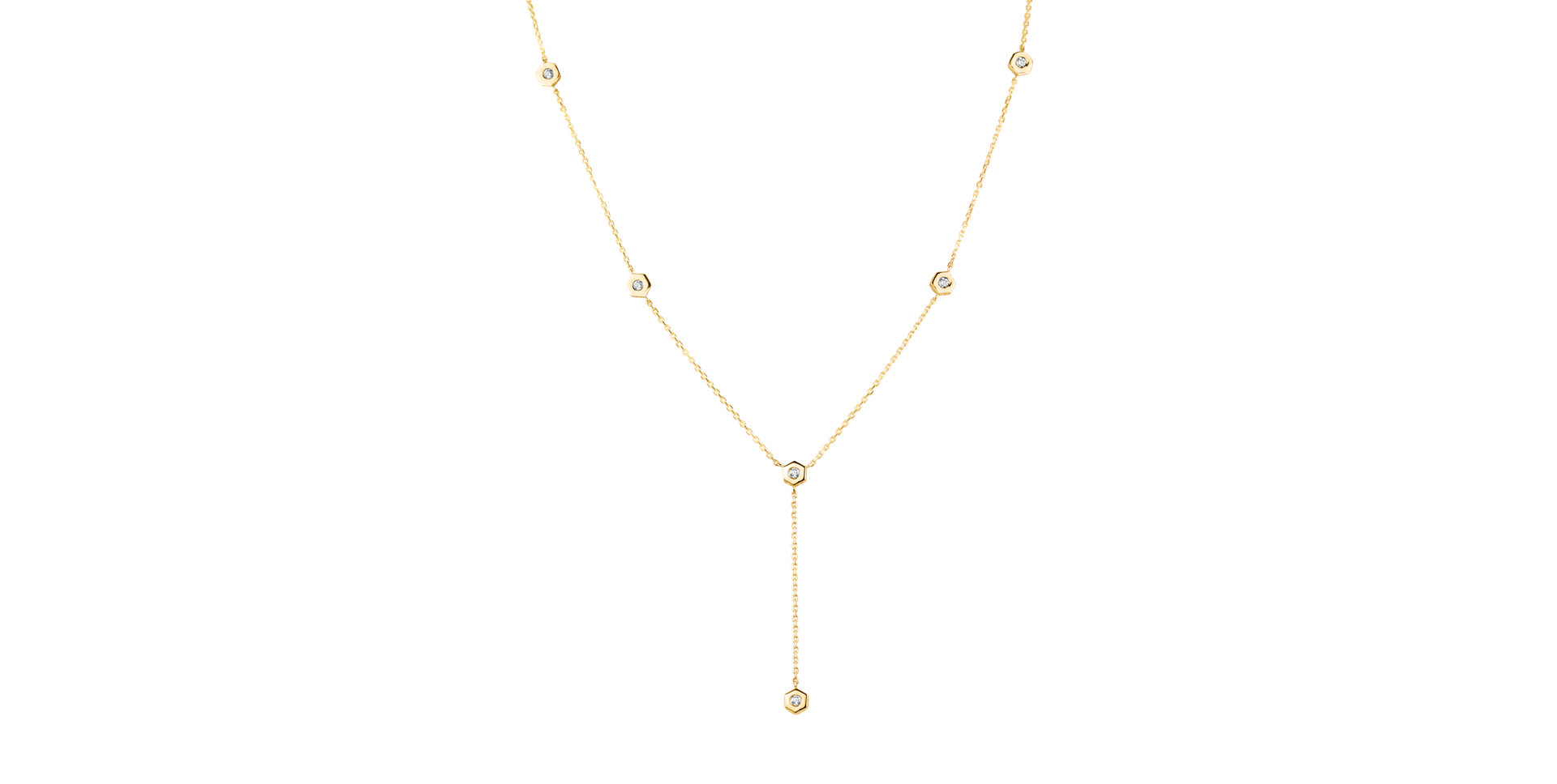 Náhrdelník s diamantmi Six Sides