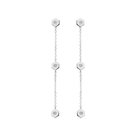 Náušnice s diamantmi HexaTriplet