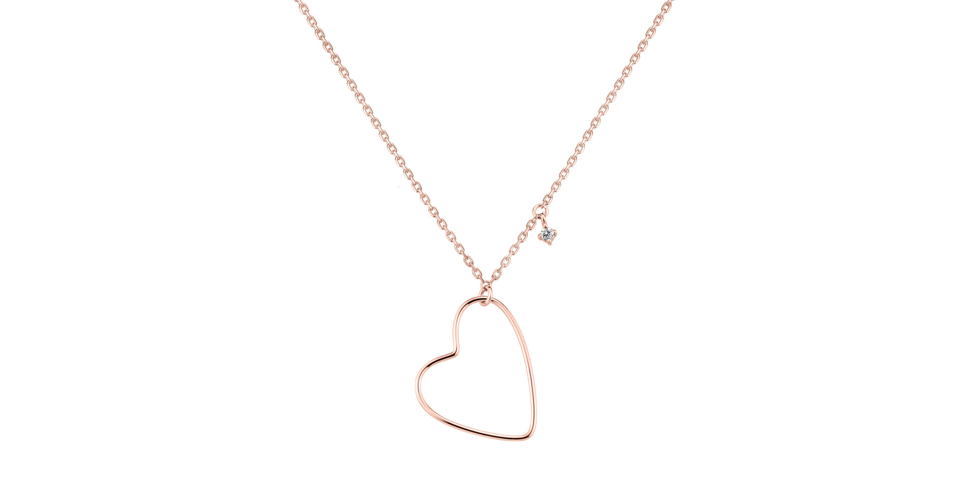 Náhrdelník s diamantom Heartbeat Haven