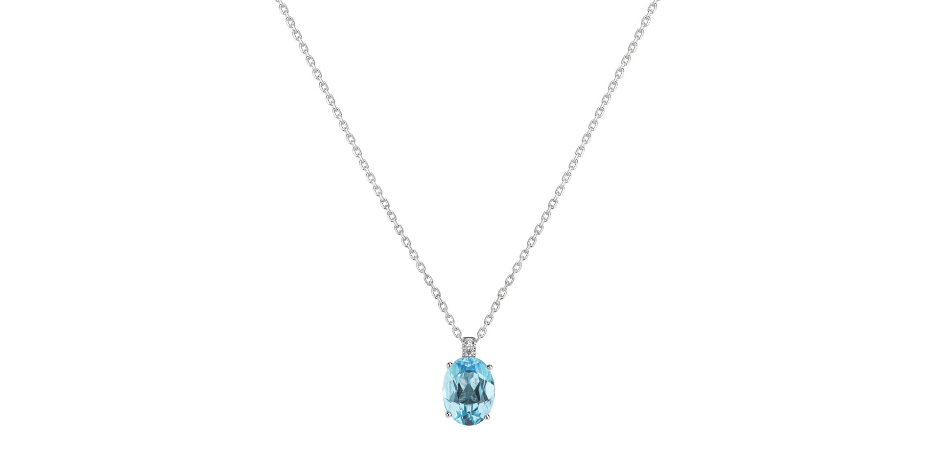 Náhrdelník s diamantmi a topásom Aurora