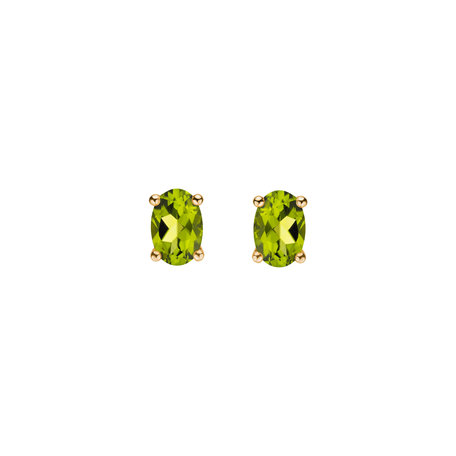 Náušnice s peridotom Mystic Light