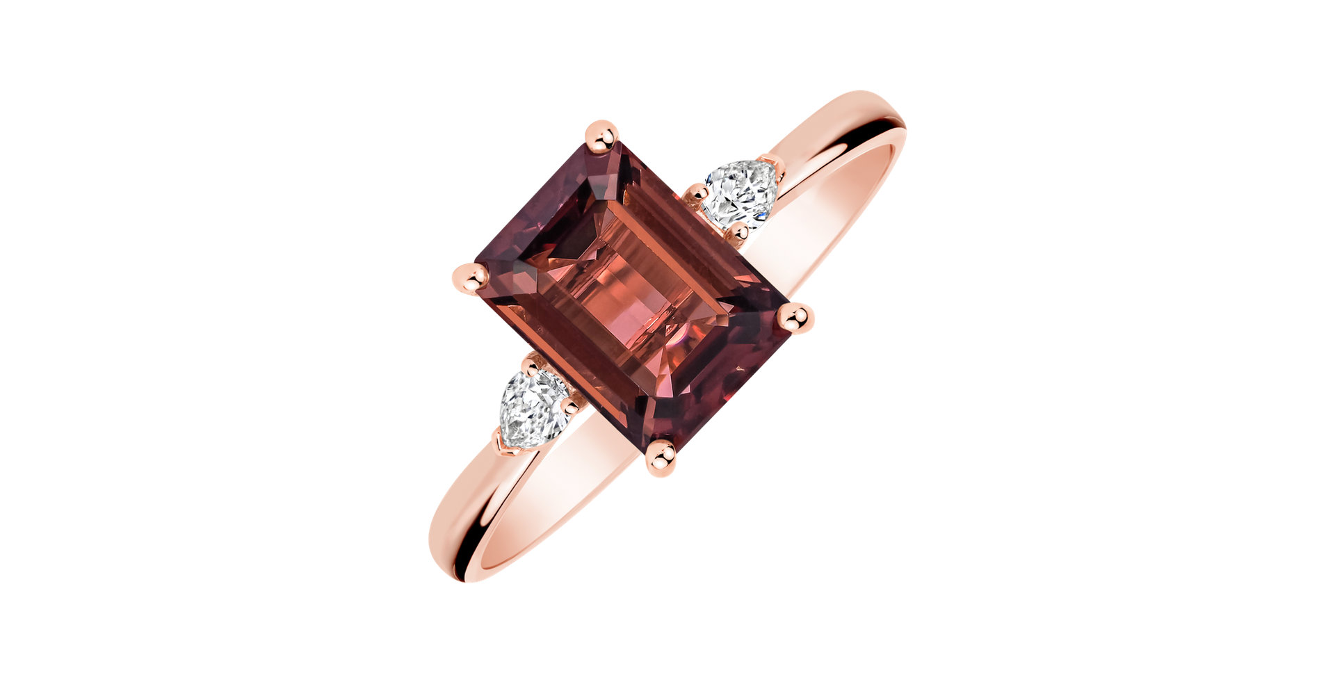 Prsteň s diamantmi a turmalínom Royal Anne