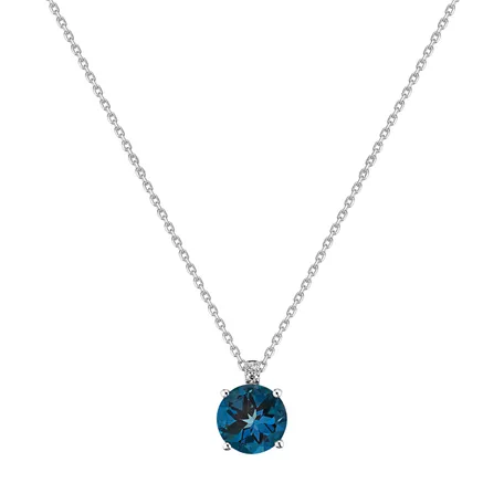 Náhrdelník s diamantmi a topásom Zorabelle