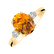 Prsteň s diamantmi a citrínom Asuan4