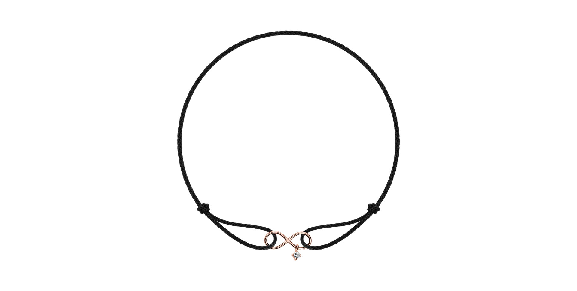 Náramek s diamantom Infinity Bond