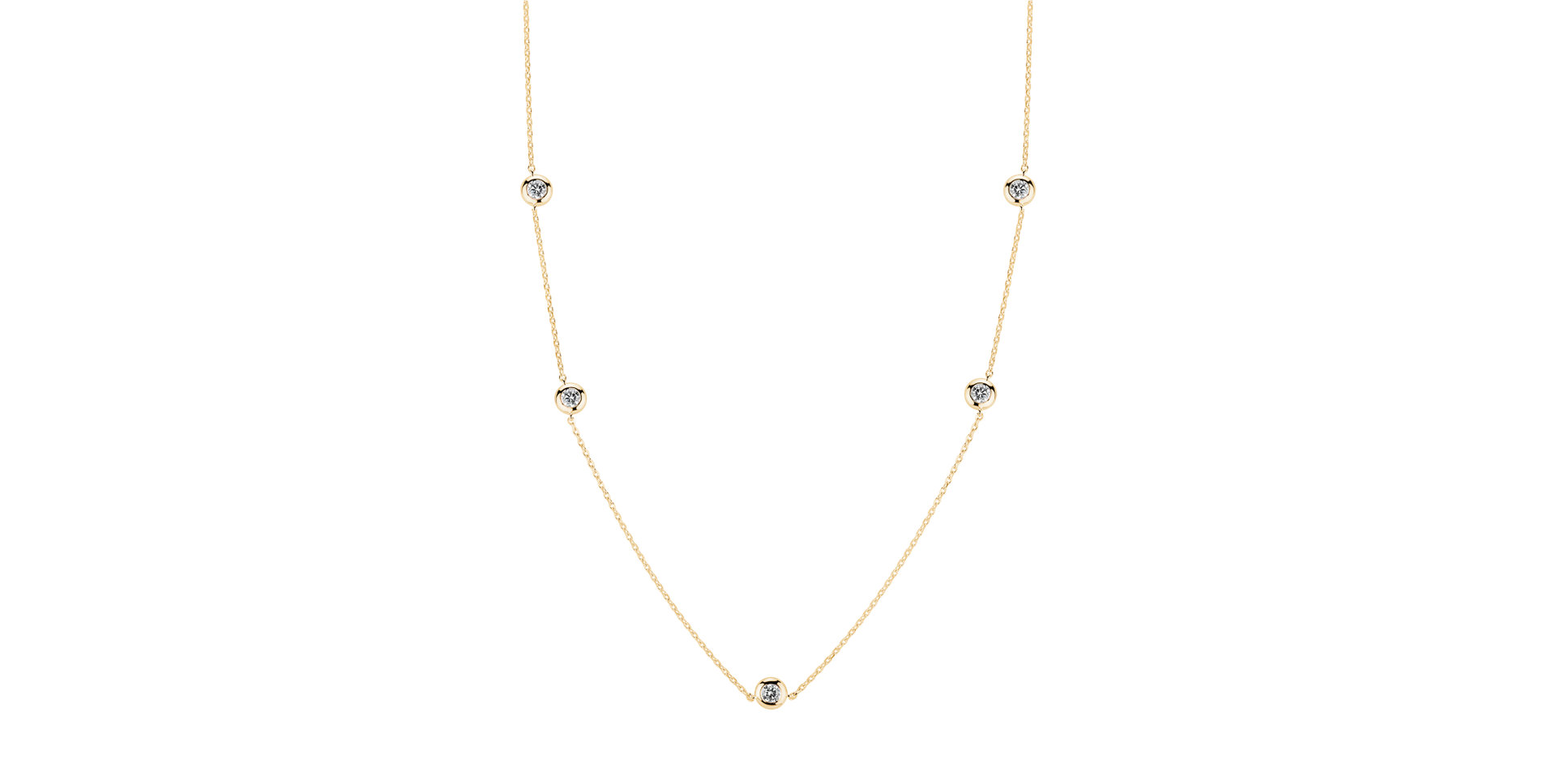 Náhrdelník s diamantmi Dots