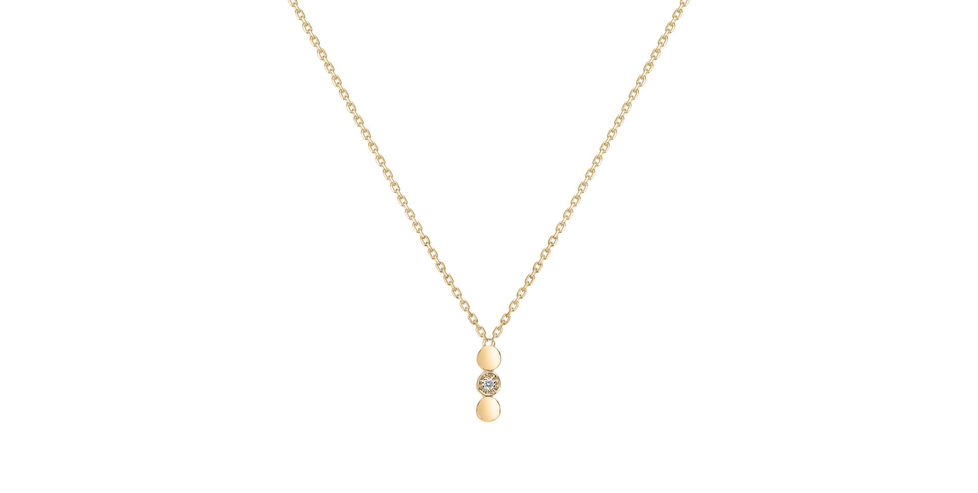 Náhrdelník s diamantom Shiny Dots