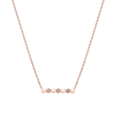 Náhrdelník s diamantmi Long Glossy Dots