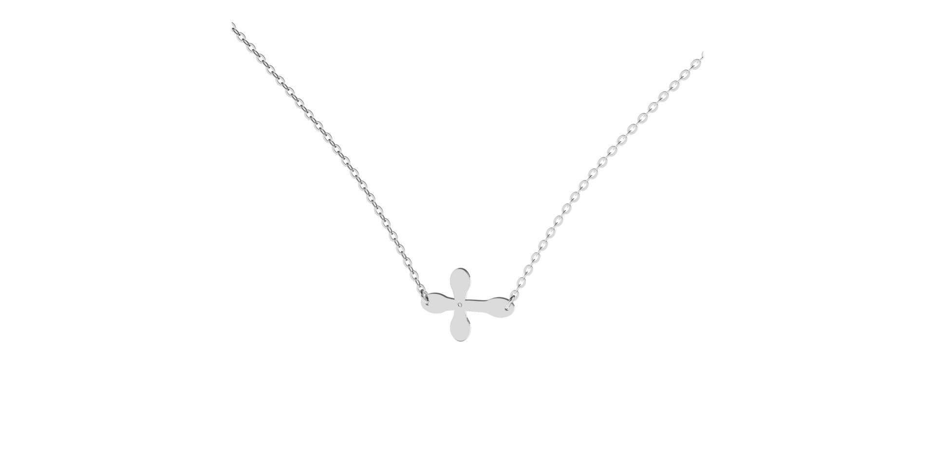 Náhrdelník s diamantom Pomp Religion