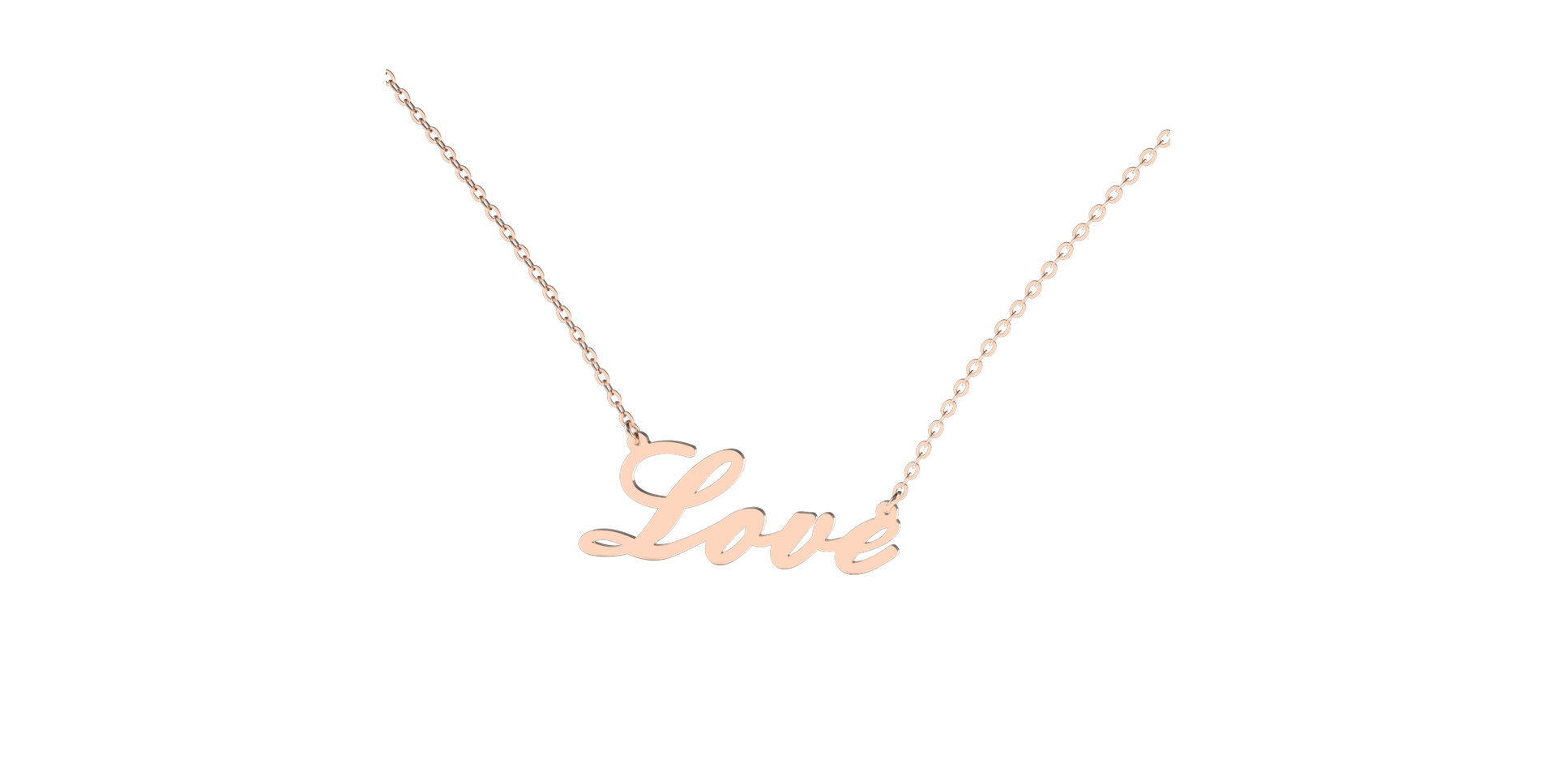 Náhrdelník s diamantom Love