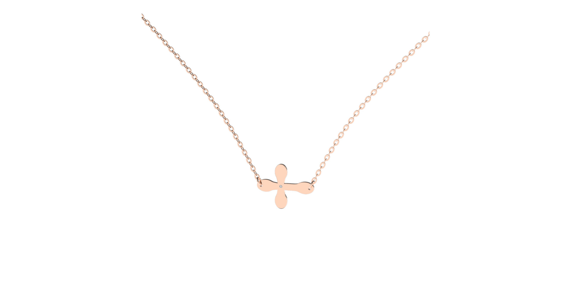 Náhrdelník s diamantom Pomp Religion