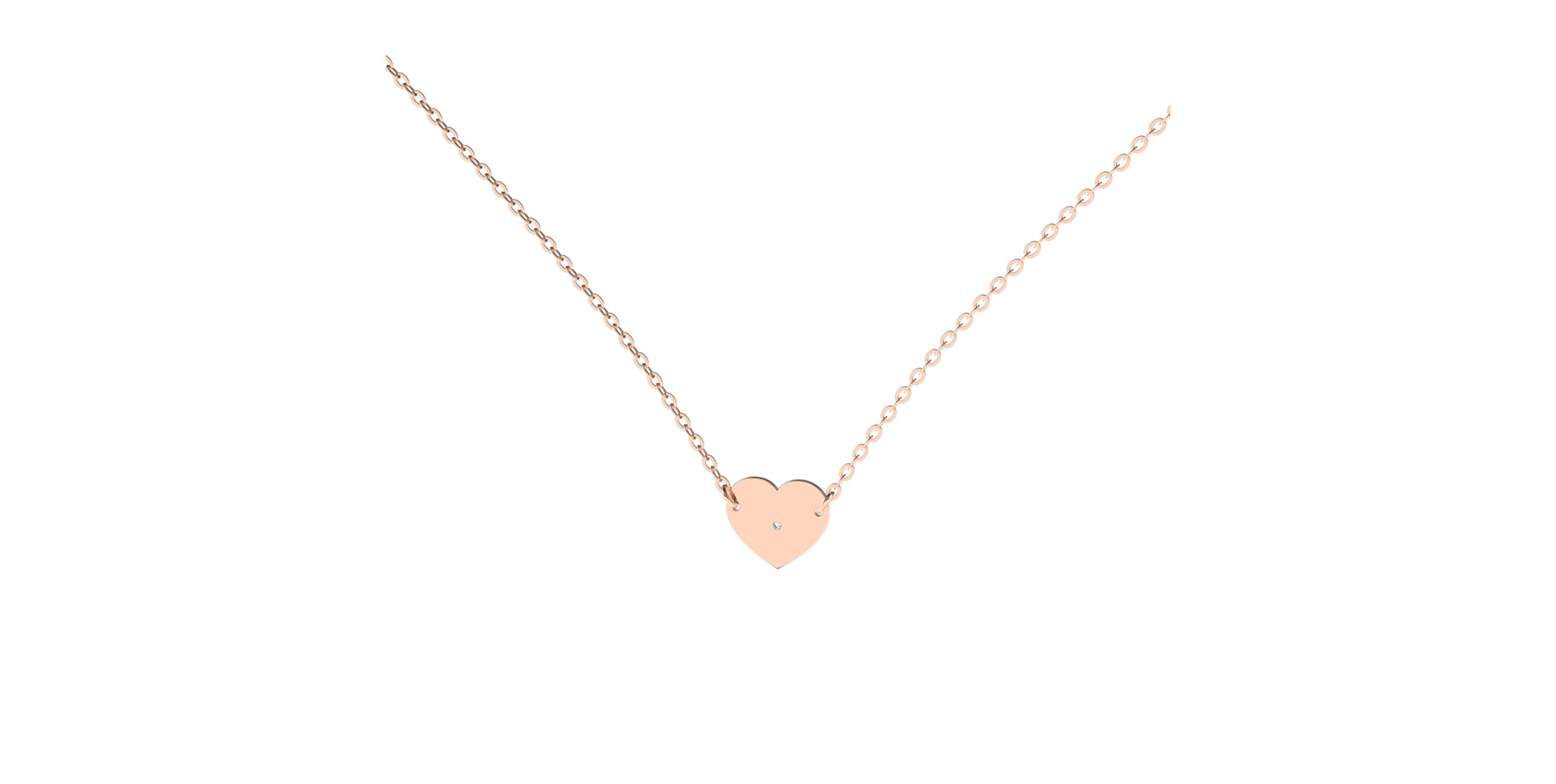 Náhrdelník s diamantom My Love