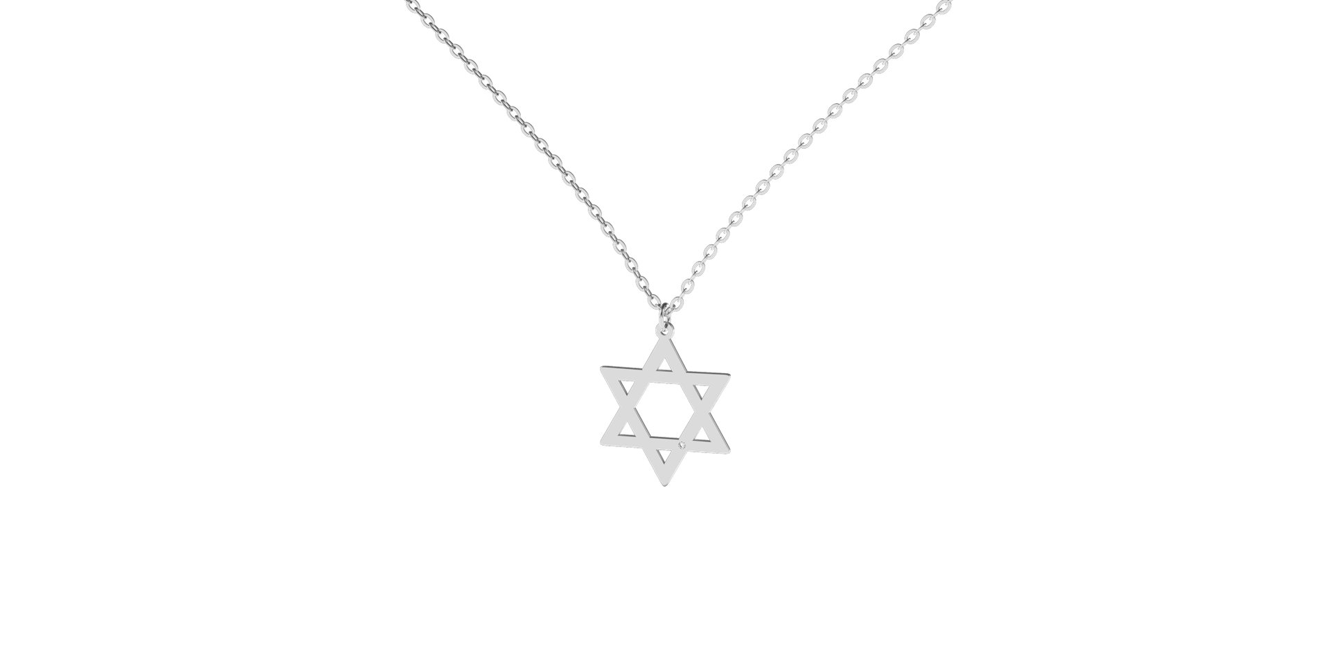 Náhrdelník s diamantom David Star