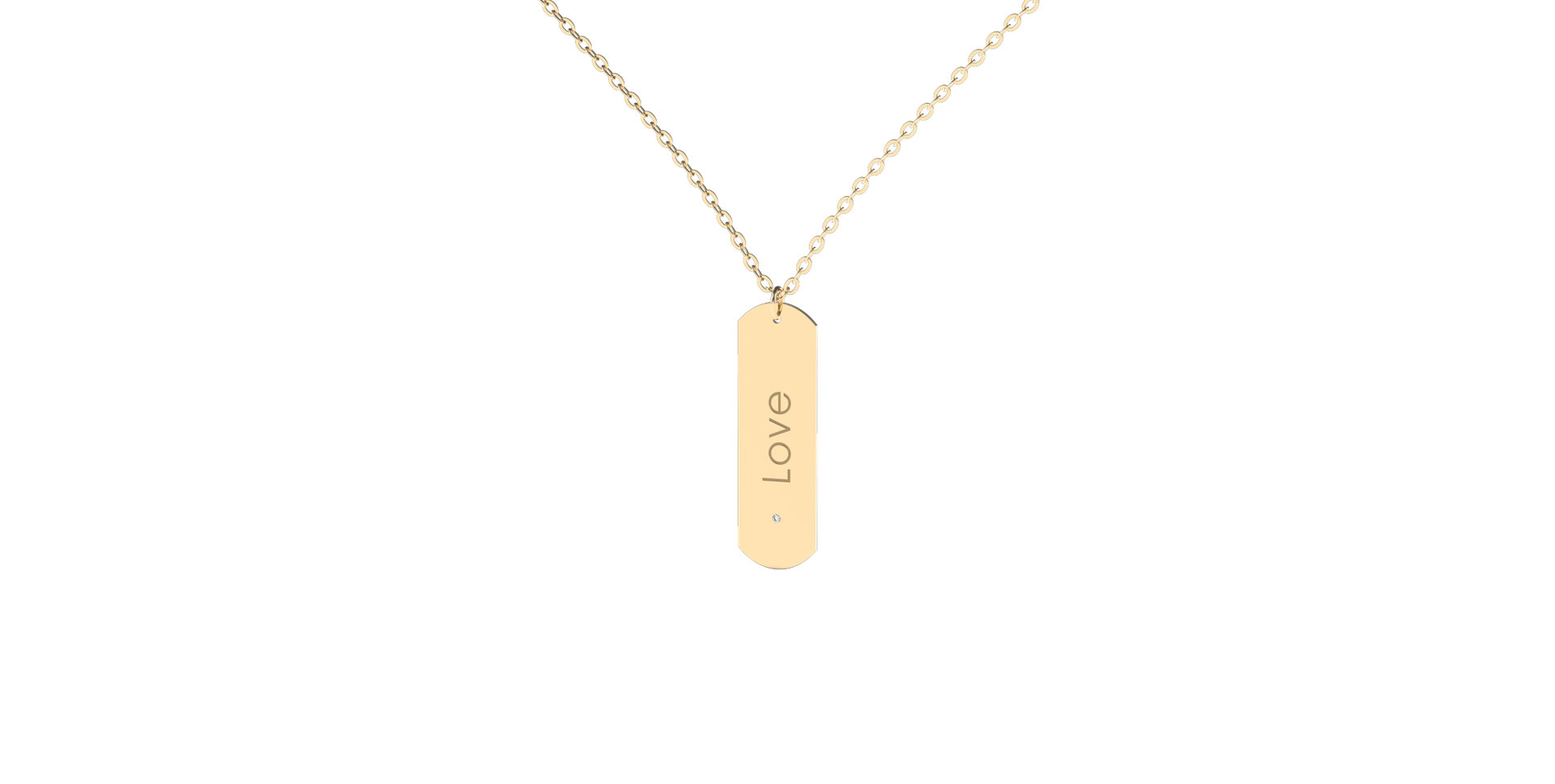 Náhrdelník s diamantom Love Stamp