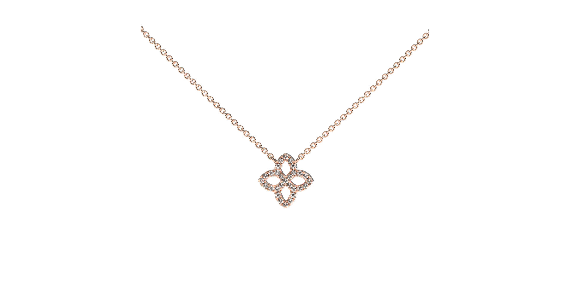 Náhrdelník s diamantmi Glamorous Petals