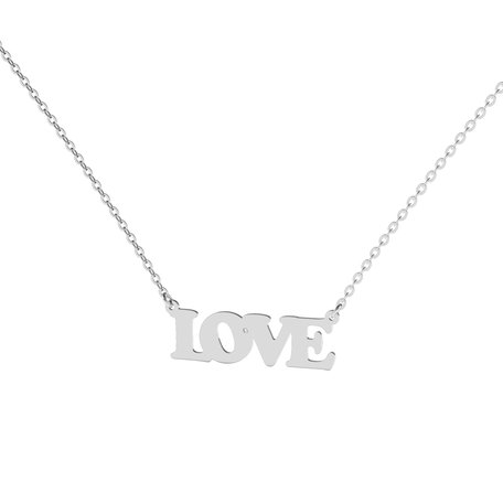 Náhrdelník s diamantom Love