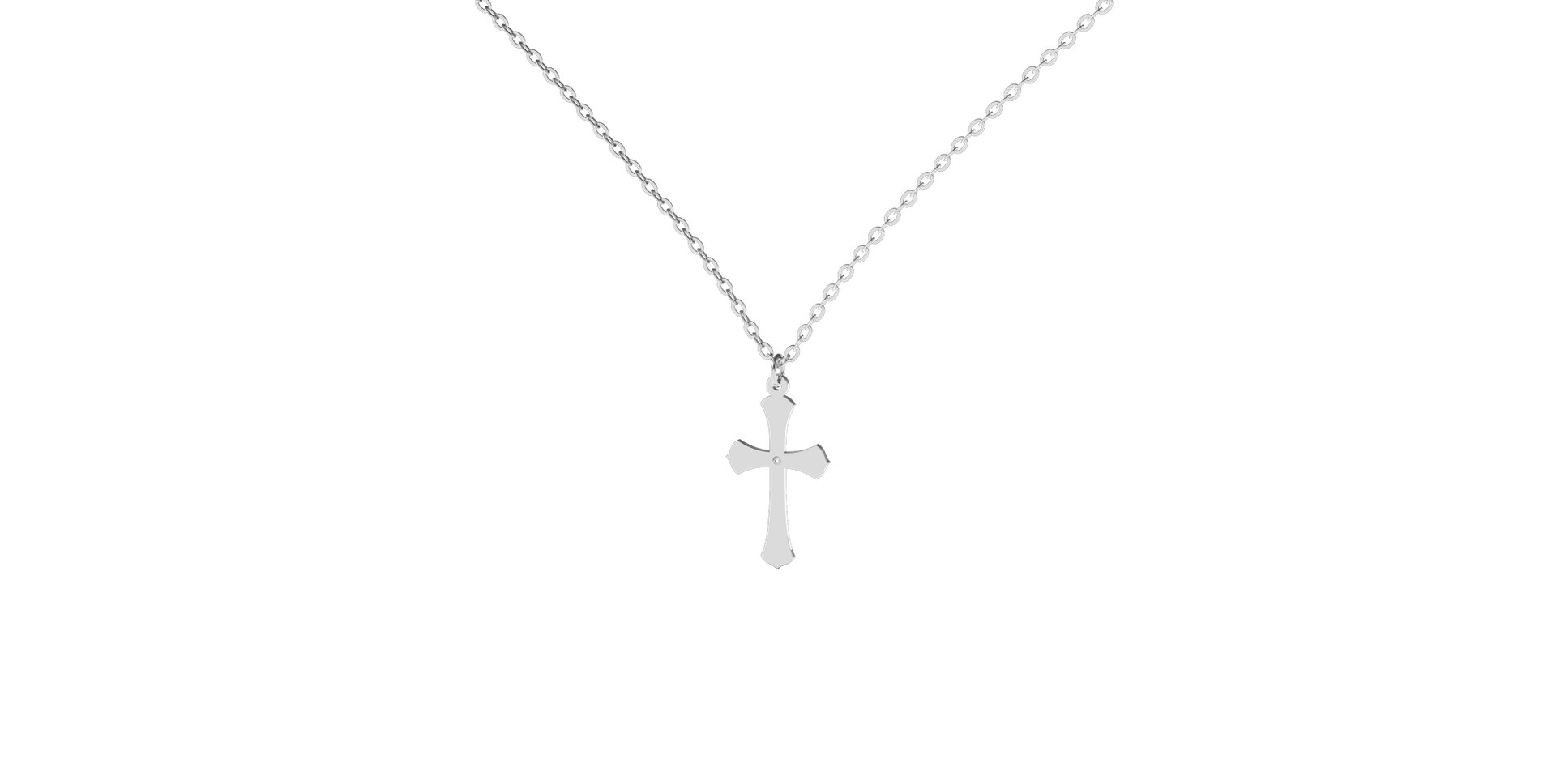 Náhrdelník s diamantom Classic Cross