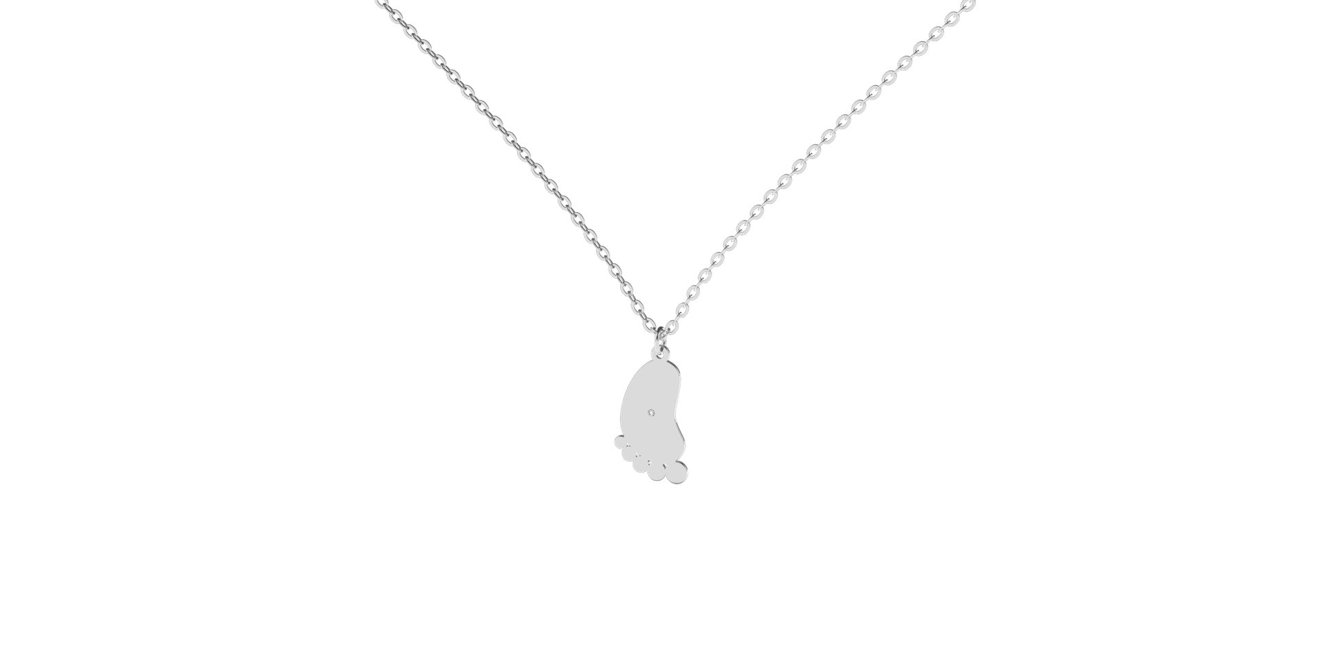 Náhrdelník s diamantom Baby Foot