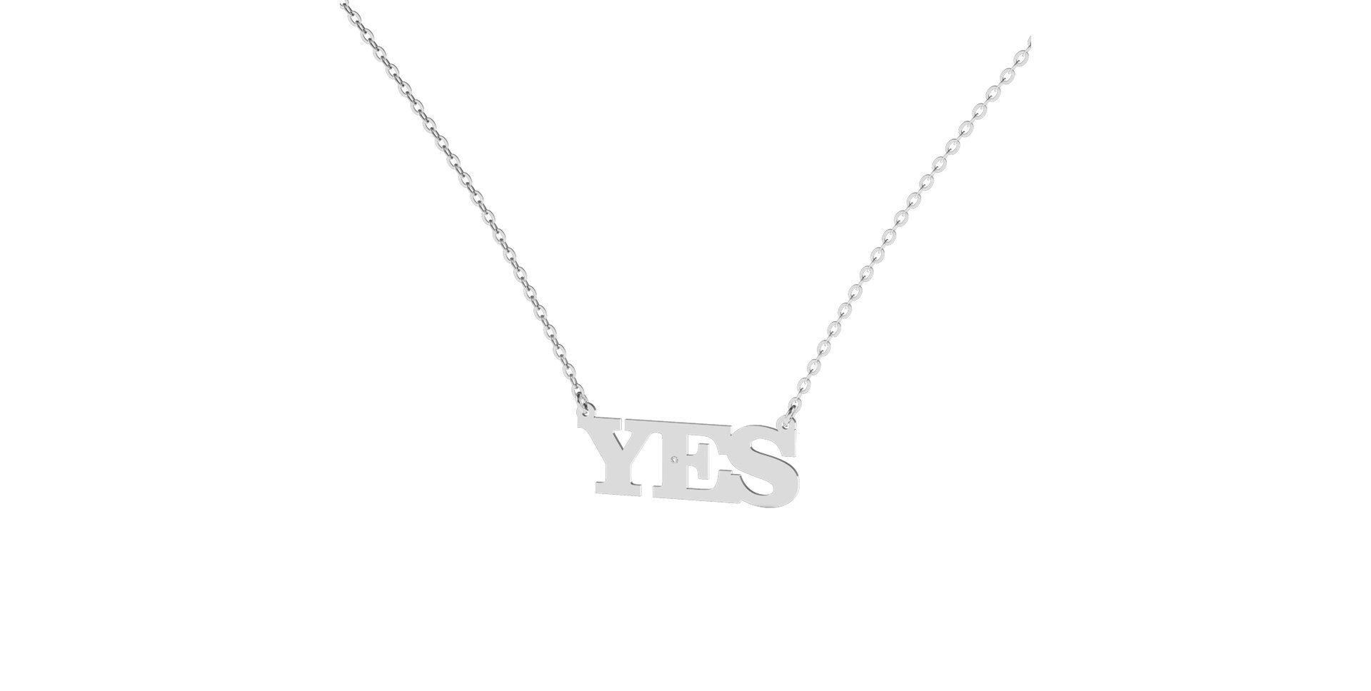 Náhrdelník s diamantom YES