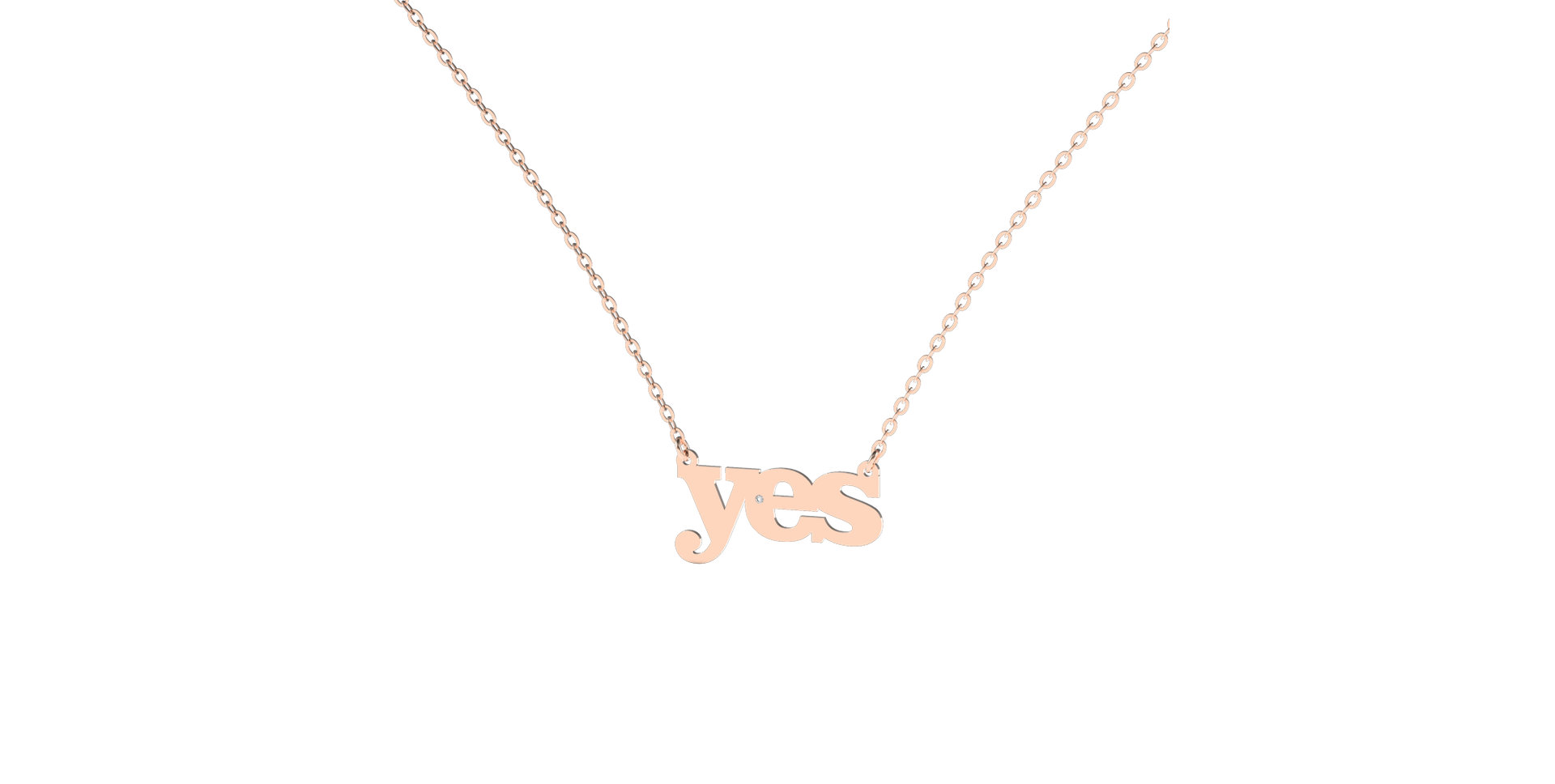 Náhrdelník s diamantom YES