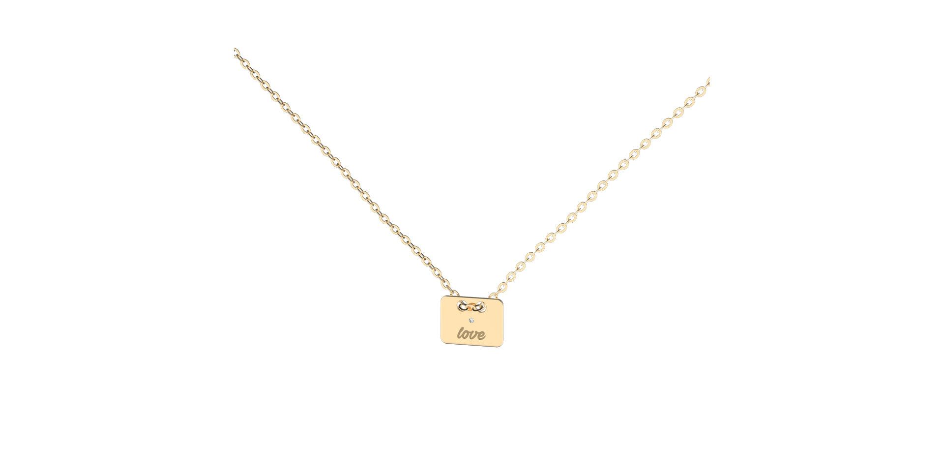 Náhrdelník s diamantom Military Amour