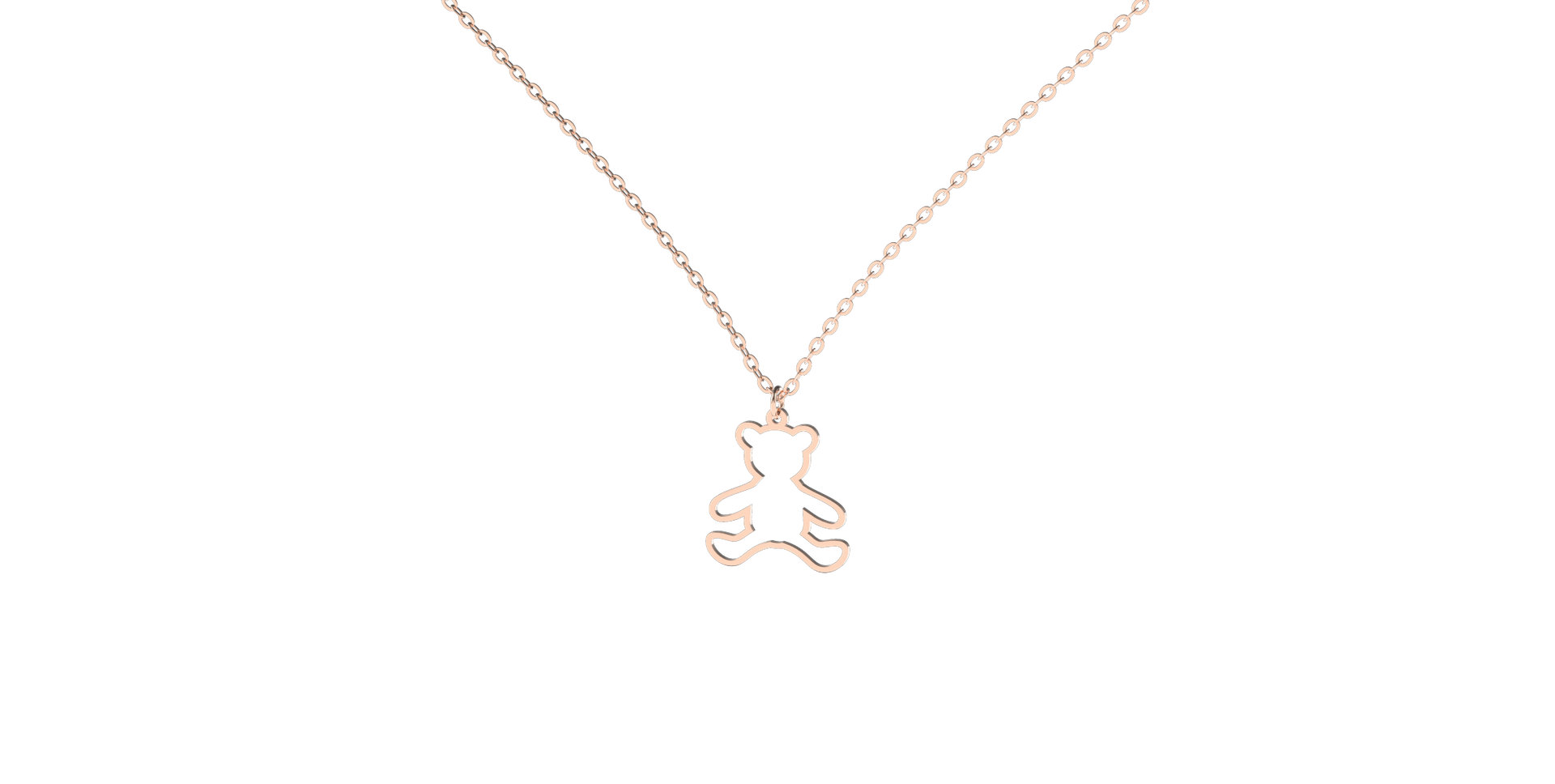 Náhrdelník s diamantom Teddy Bear