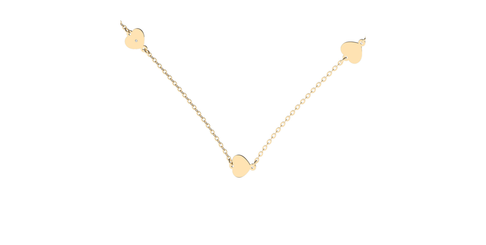 Náhrdelník s diamantom Little Heart