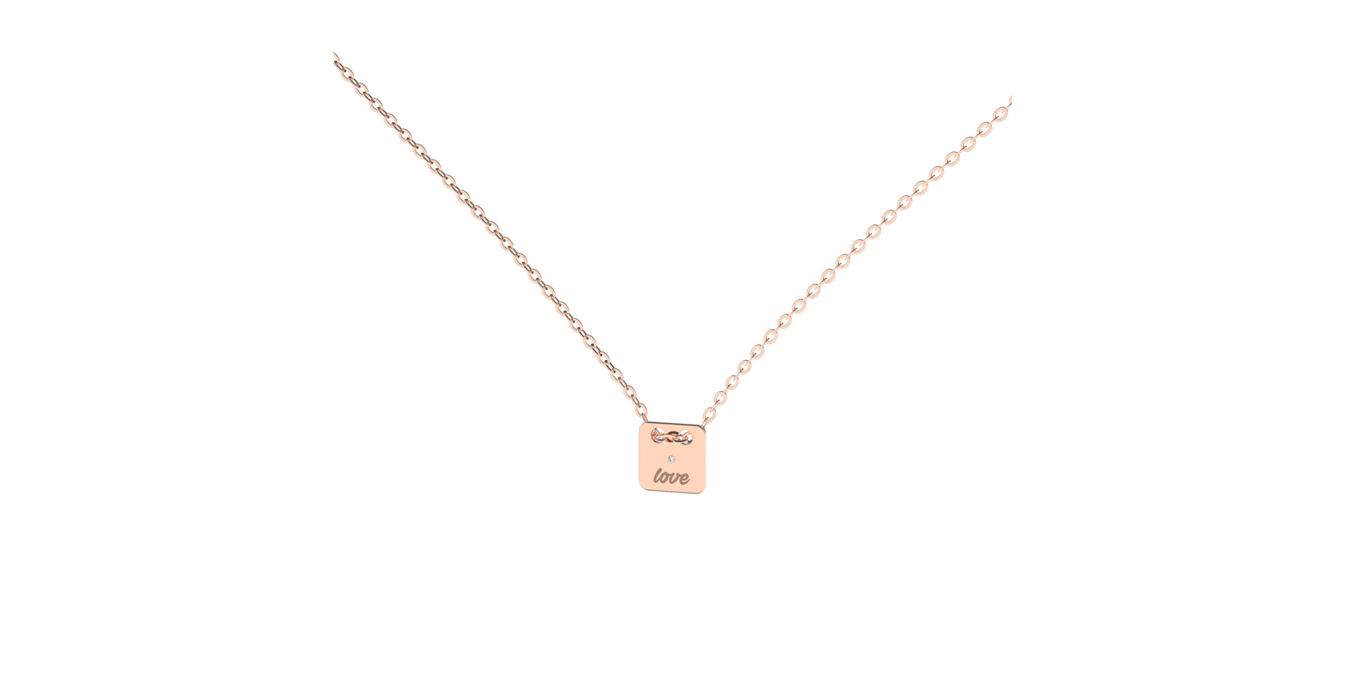 Náhrdelník s diamantom Tell U, Love U