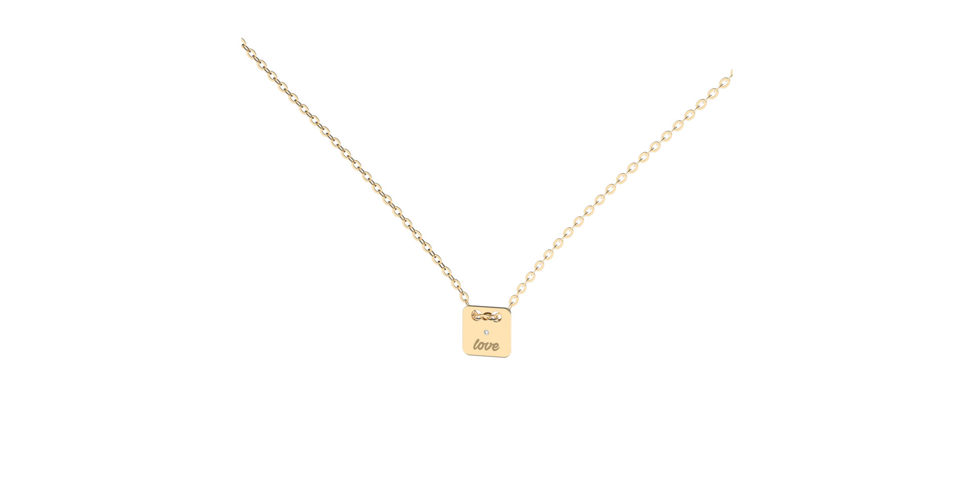 Náhrdelník s diamantom Tell U, Love U