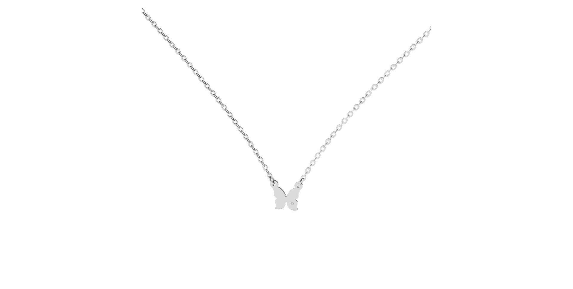 Náhrdelník s diamantom Extra Butterfly