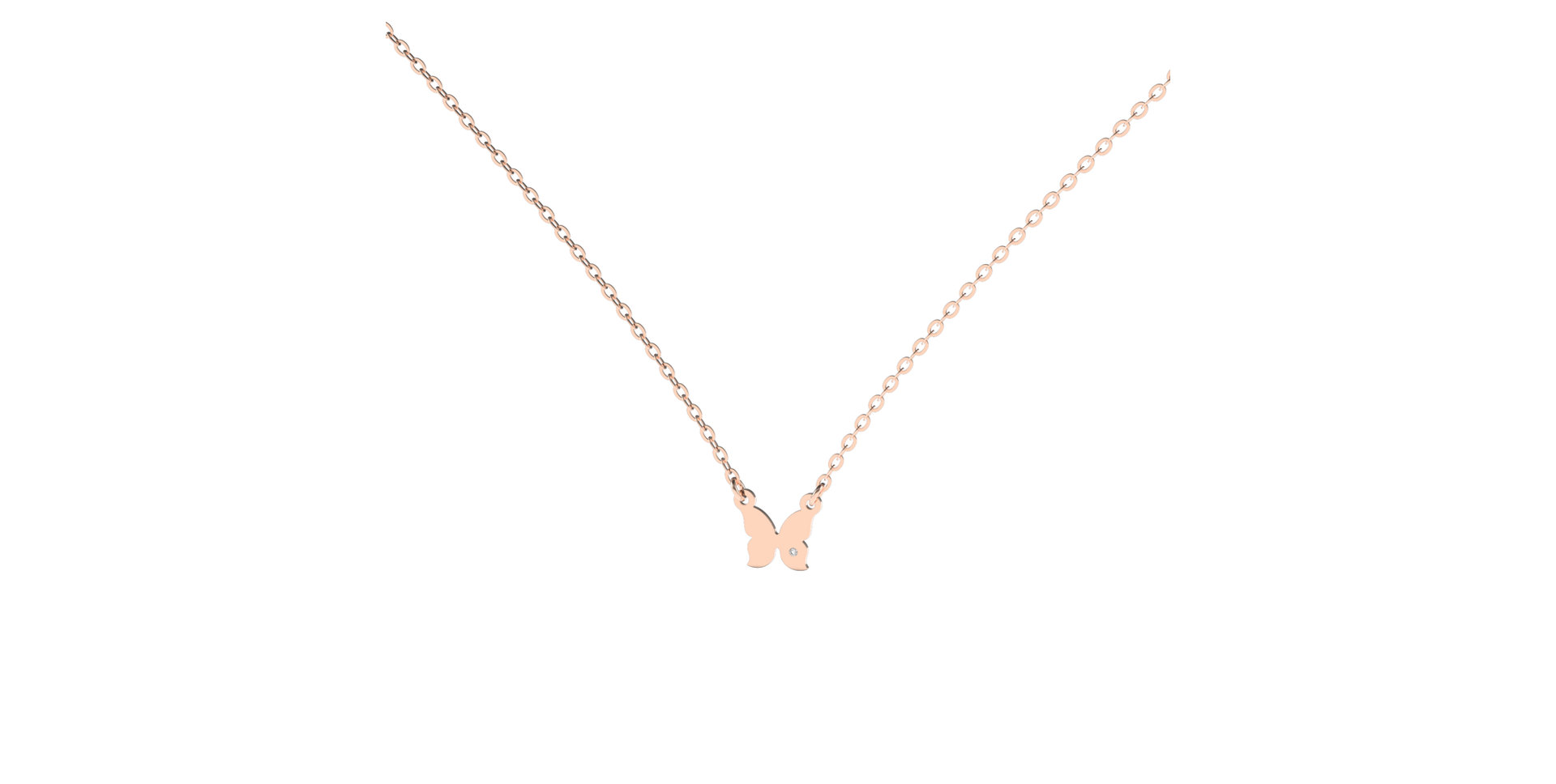 Náhrdelník s diamantom Extra Butterfly