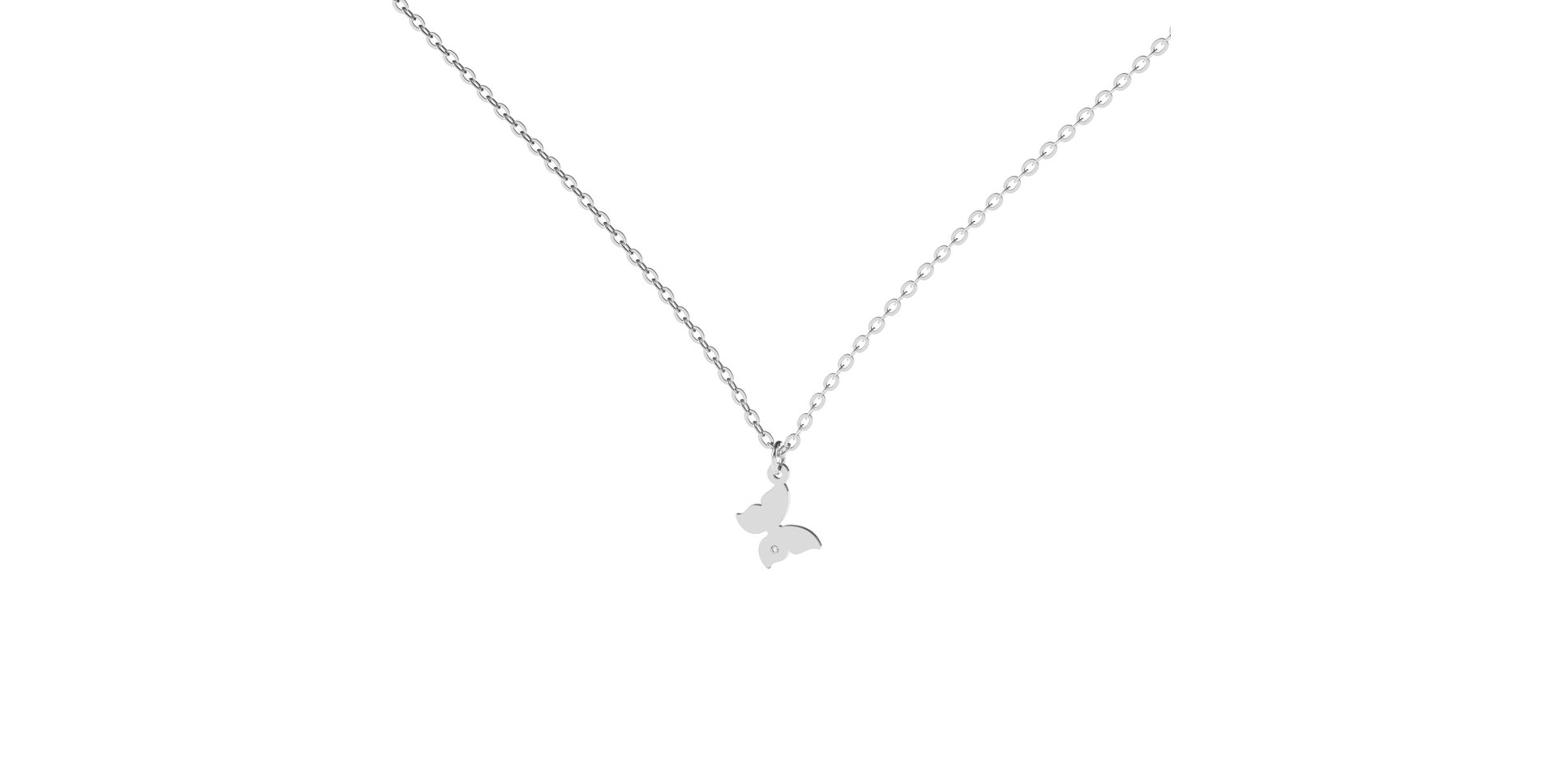 Náhrdelník s diamantom Lovely Butterfly