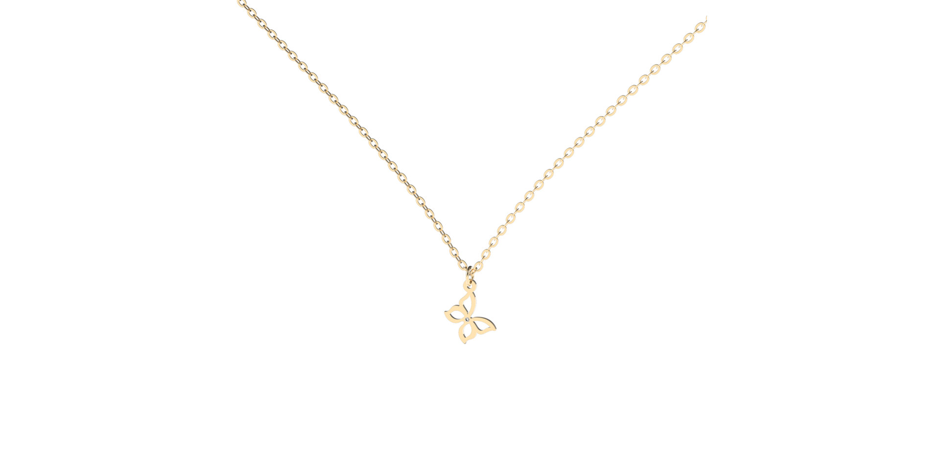 Náhrdelník s diamantom Extraordinary Butterfly