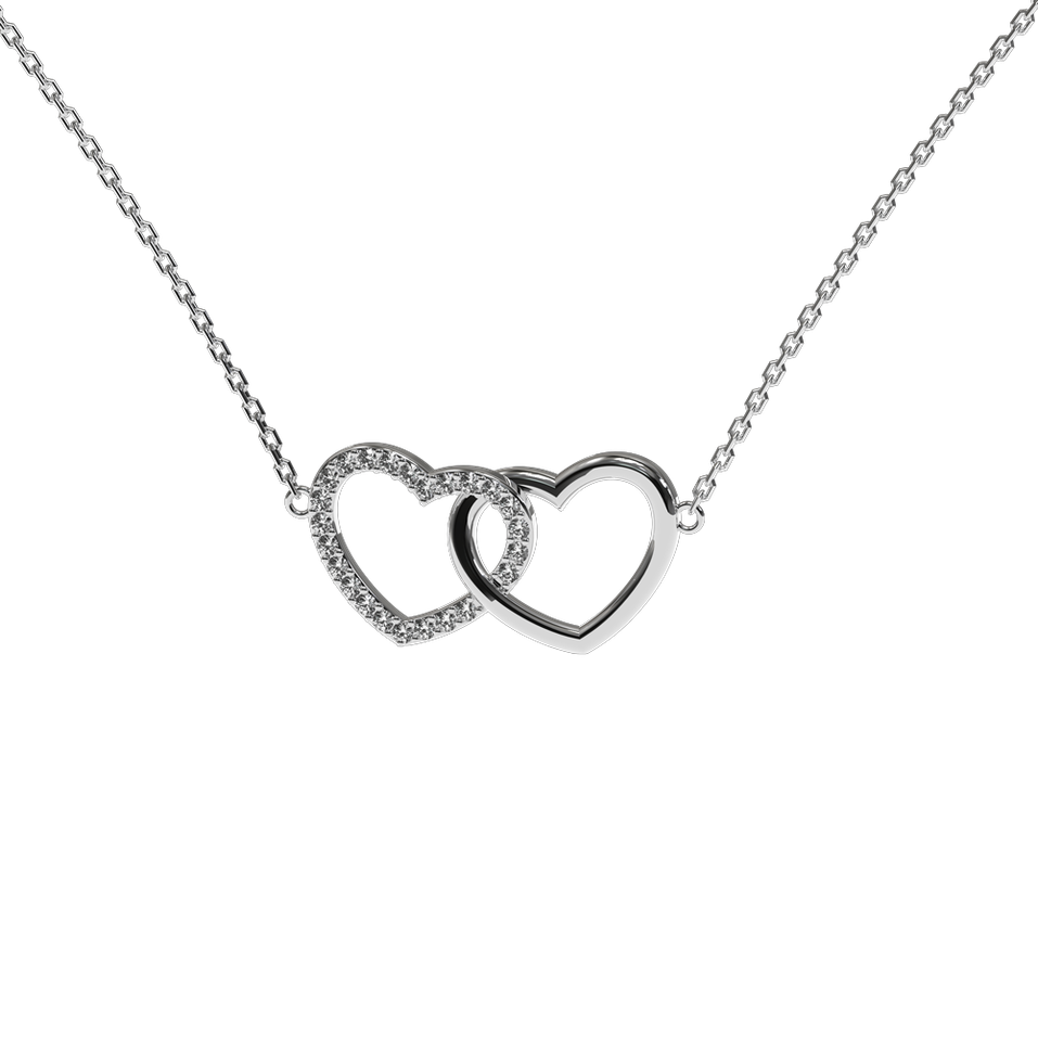 Náhrdelník s diamantmi Sparkling Heart