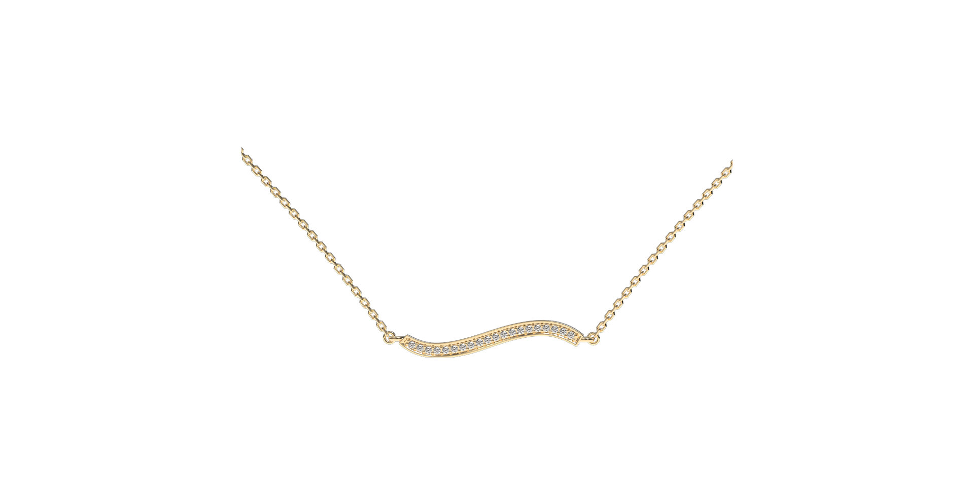 Náhrdelník s diamantmi Wave