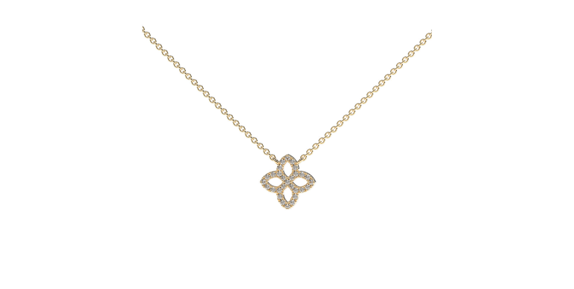 Náhrdelník s diamantmi Glamorous Petals