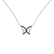Náhrdelník s čiernymi a bielymi diamantmi Shiny Butterfly2