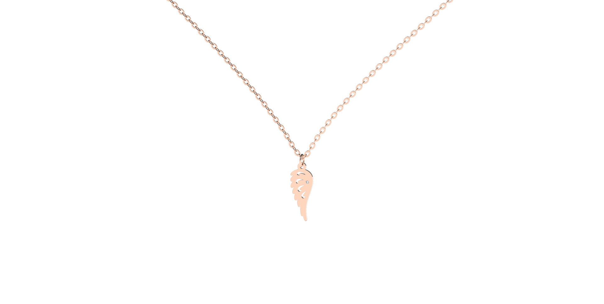 Náhrdelník s diamantom Diamond Wing